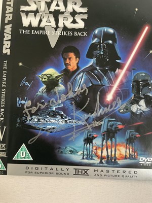 Lot 396 - An autographed DVD sleeve for STAR WARS...