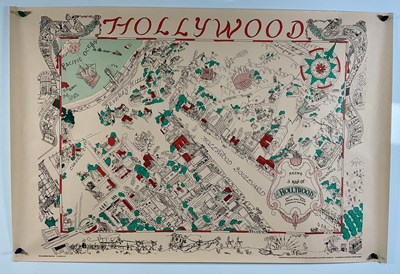 Lot 279 - A 1960s reproduction pictorial map of...