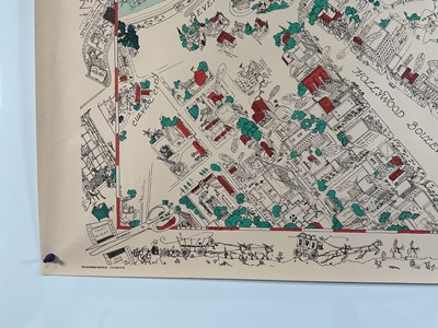 Lot 279 - A 1960s reproduction pictorial map of...