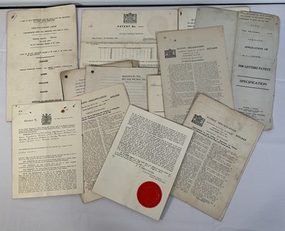 Lot 326 - A collection of patents about the invention of...