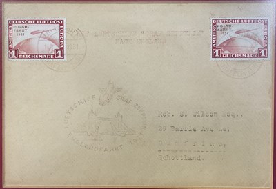 Lot 287 - An envelope sent from the Luftschiff LZ127...