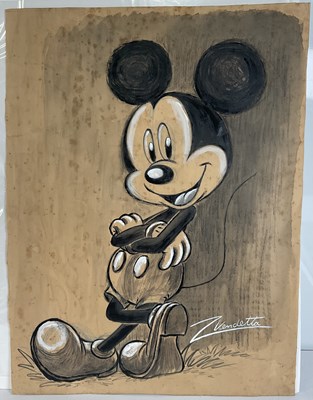 Lot 172 - WALT DISNEY - An original painting on paper of...