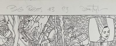 Lot 401 - JUDGE DREDD - Original artwork by DAVE TAYLOR...