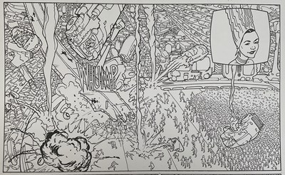 Lot 401 - JUDGE DREDD - Original artwork by DAVE TAYLOR...