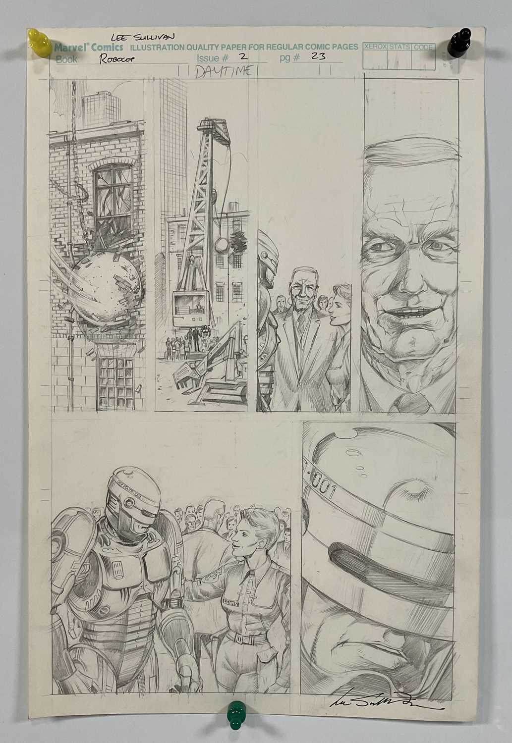 Lot 398 - ROBOCOP - Original artwork by LEE SULLIVAN