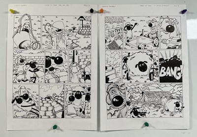 Lot 400 - SHAUN THE SHEEP - 2 pages of original artwork...