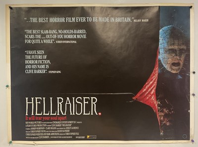 Lot 110 - HELLRAISER (1987) UK Quad theatrical film...