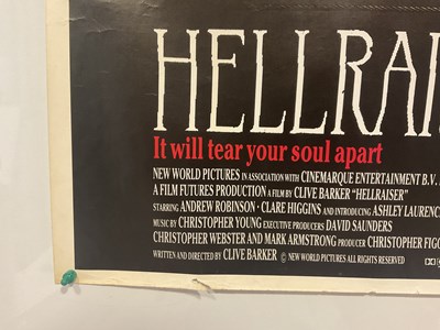 Lot 110 - HELLRAISER (1987) UK Quad theatrical film...