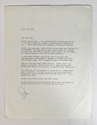 Lot 351 - A typed letter believed to be from an agent or...