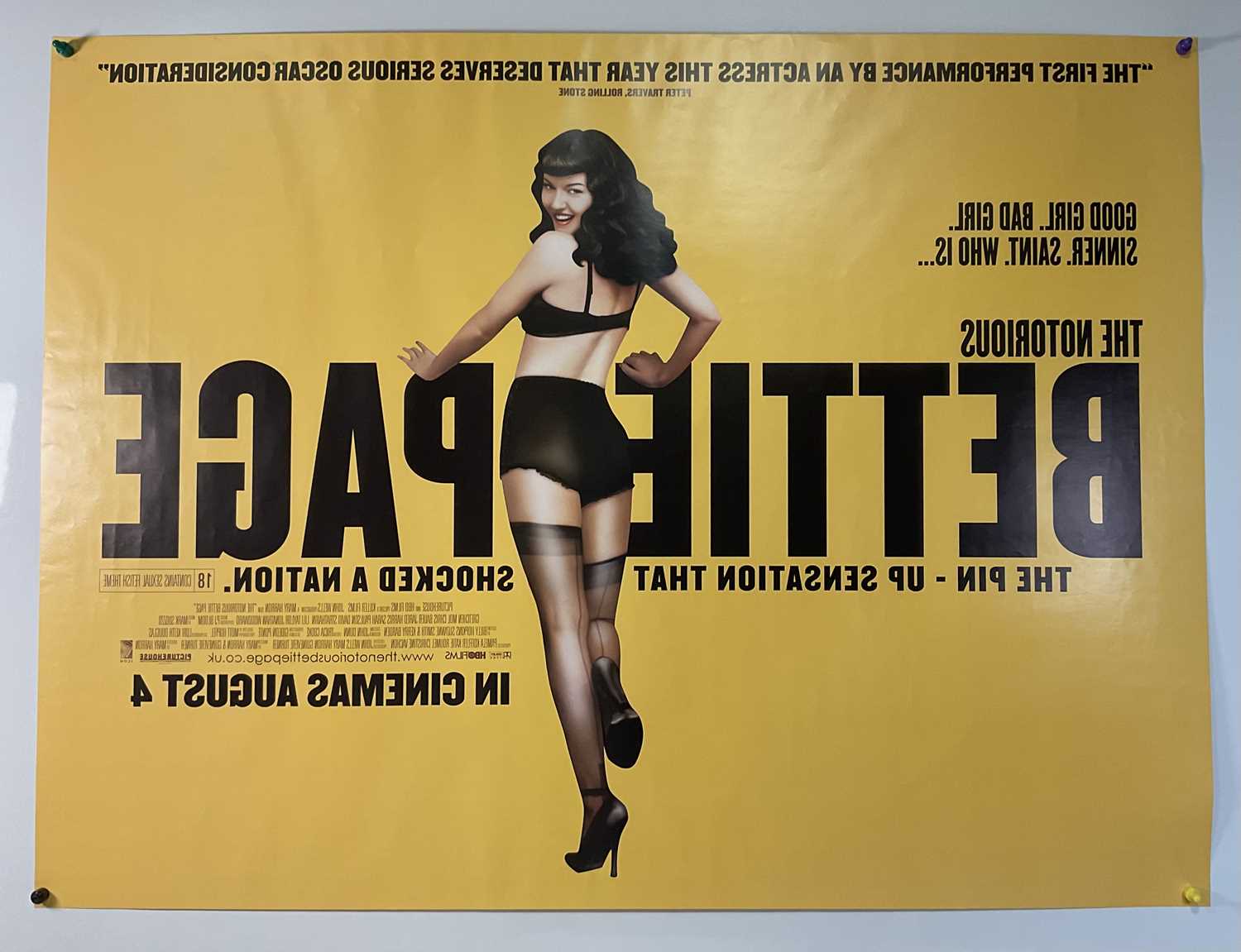 Lot 105 THE NOTORIOUS BETTIE PAGE (2005) Biopic