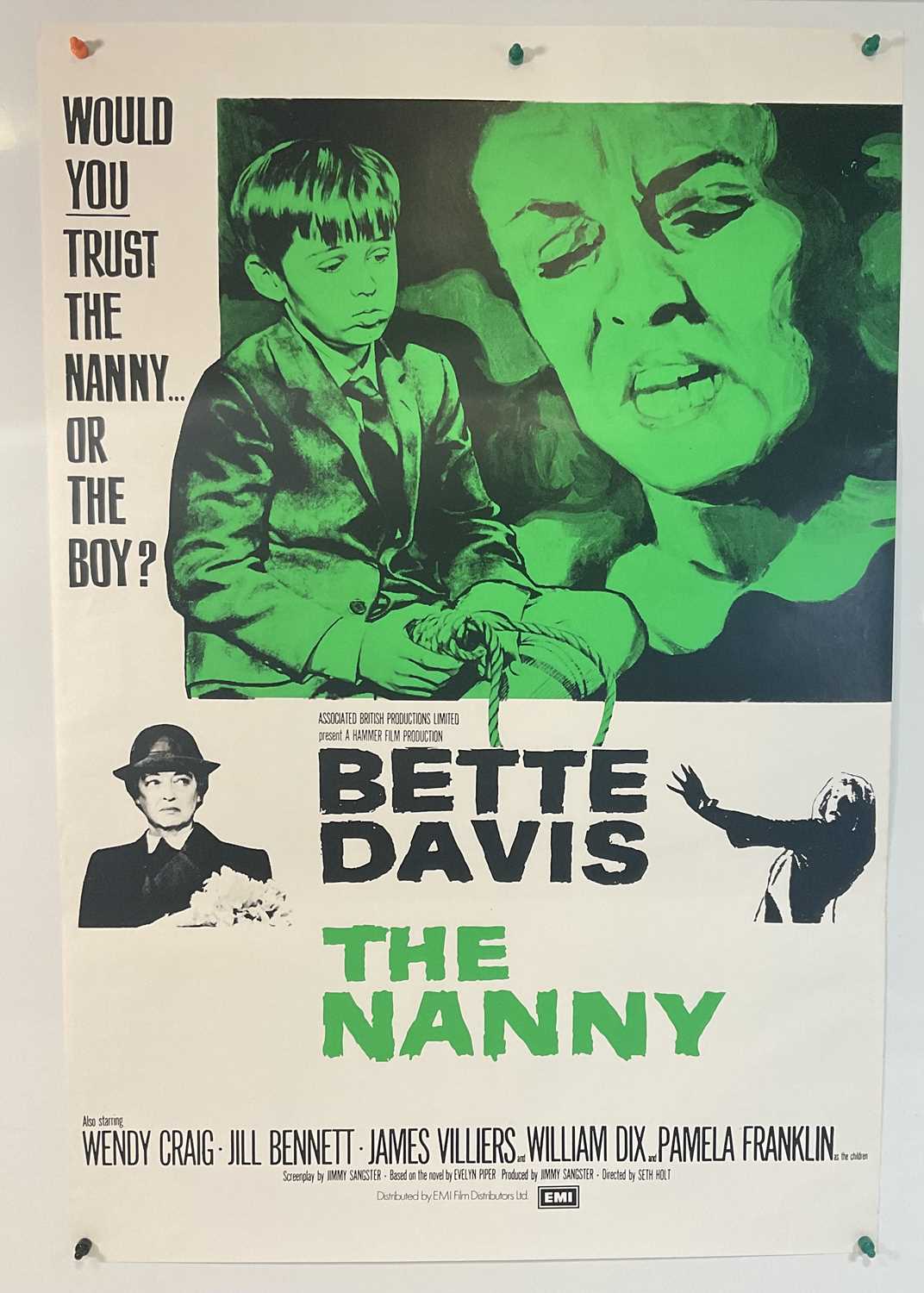 Lot 108 - THE NANNY (1965) British One sheet 1970s...