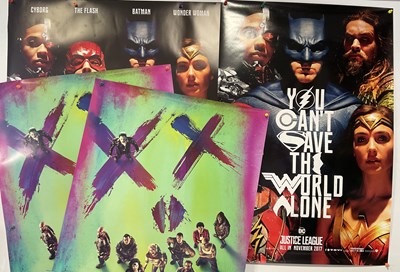 Lot 213 - SUPERHERO MOVIE POSTERS - A group of DC movie...