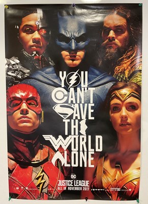 Lot 213 - SUPERHERO MOVIE POSTERS - A group of DC movie...