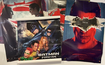 Lot 214 - SUPERHERO MOVIE POSTERS - BATMAN FOREVER...