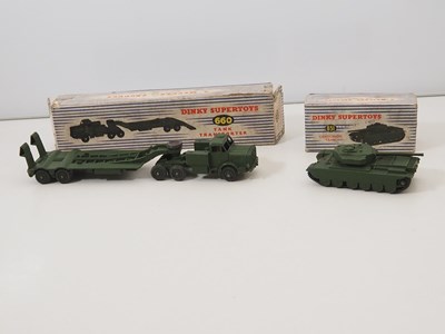 Lot 9 - A pair of DINKY Supertoys military vehicles...