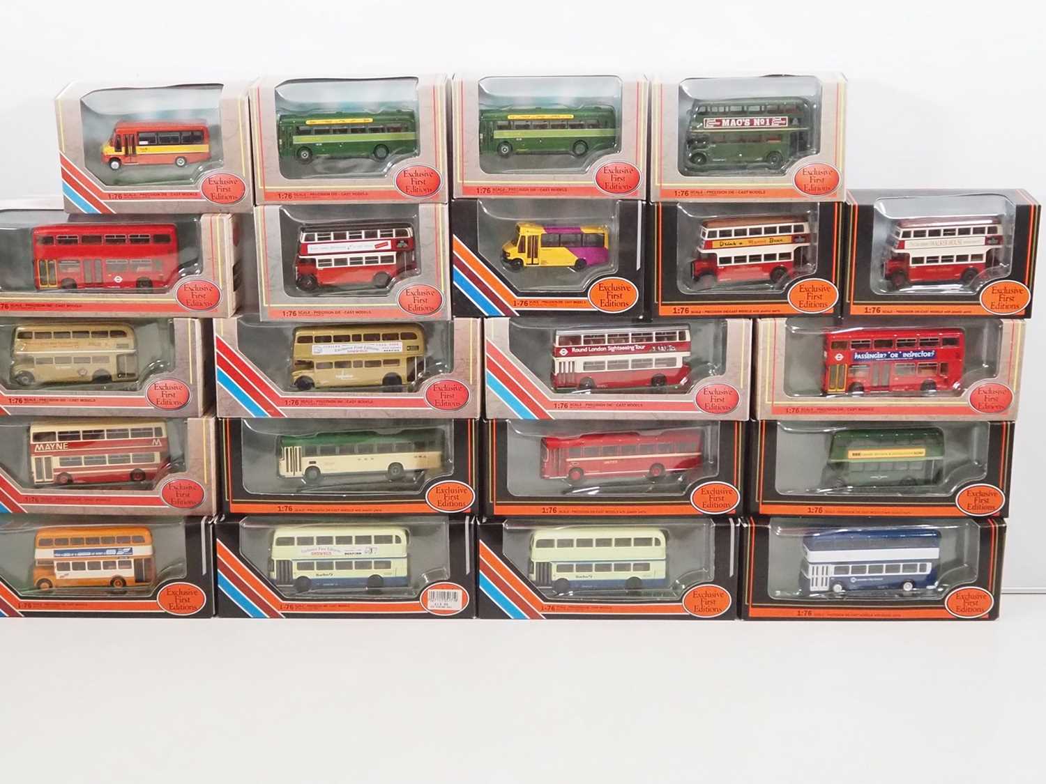 Lot 12 - A group of EFE 1:76 scale diecast buses in...