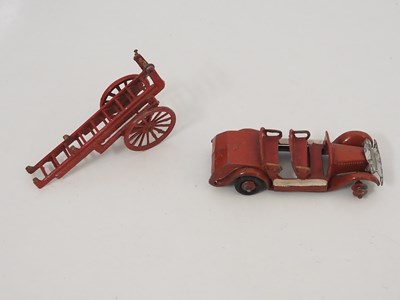 Lot 33 - A group of vintage diecast fire engines,...