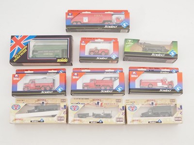 Lot 100 - A group of SOLIDO diecast fire trucks,...