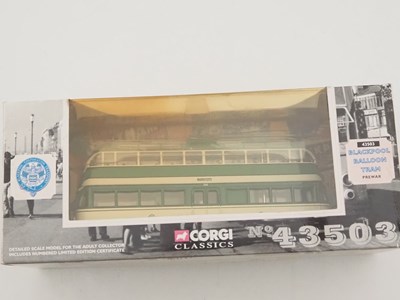 Lot 160 - A group of CORGI 1:76 scale Blackpool trams -...