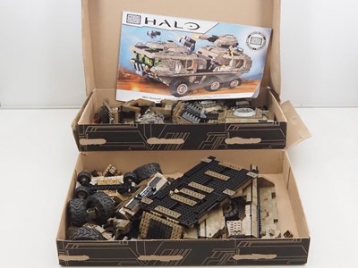 Lot 213 - A large MEGA BLOKS Halo set together with two...