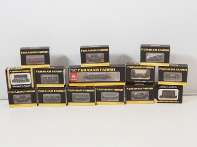 Lot 280 - A group of GRAHAM FARISH N gauge wagons,...