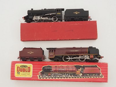 Lot 454 - A pair of HORNBY DUBLO OO gauge 2-rail steam...