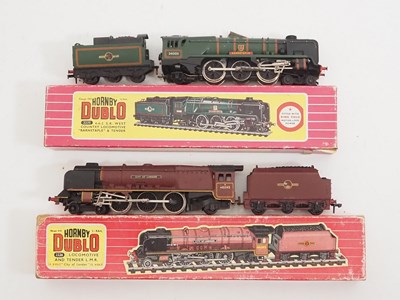 Lot 484 - A pair of HORNBY DUBLO OO gauge 2-rail steam...
