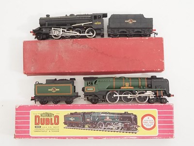 Lot 487 - A pair of HORNBY DUBLO OO gauge 2-rail steam...