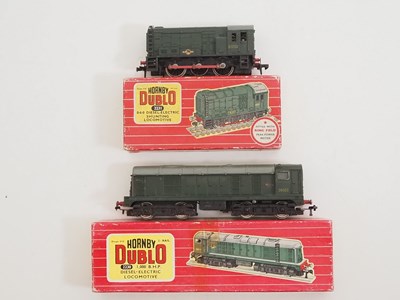 Lot 490 - A pair of HORNBY DUBLO OO gauge 2-rail diesel...