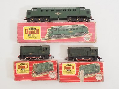 Lot 491 - A group of HORNBY DUBLO OO gauge 2-rail diesel...