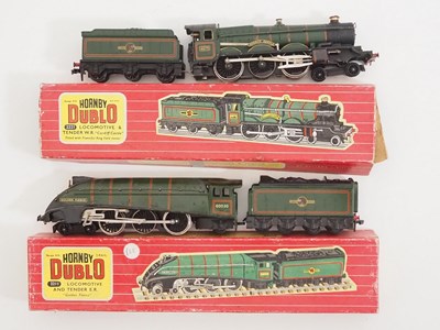 Lot 492 - A pair of HORNBY DUBLO OO gauge 2-rail steam...