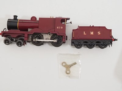 Lot 509 - An O gauge possibly scratchbuilt clockwork 4-4-...