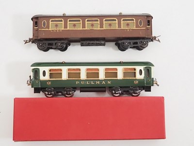 Lot 512 - A pair of HORNBY O gauge No. 2 Pullman cars -...