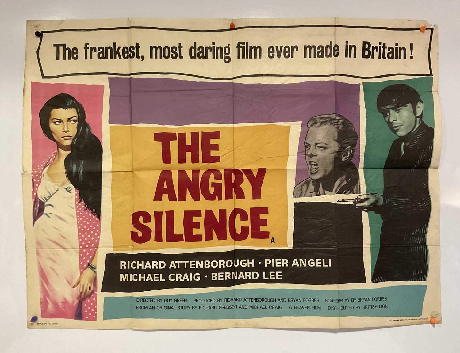 Lot 2 - THE ANGRY SILENCE (1960) - UK Quad film poster...