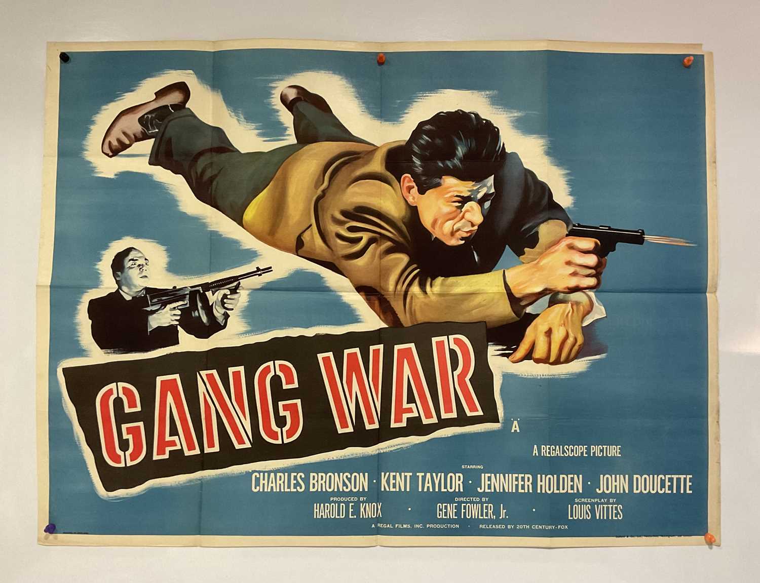 Lot 83 GANG WAR (1958) Hard to find UK Quad film