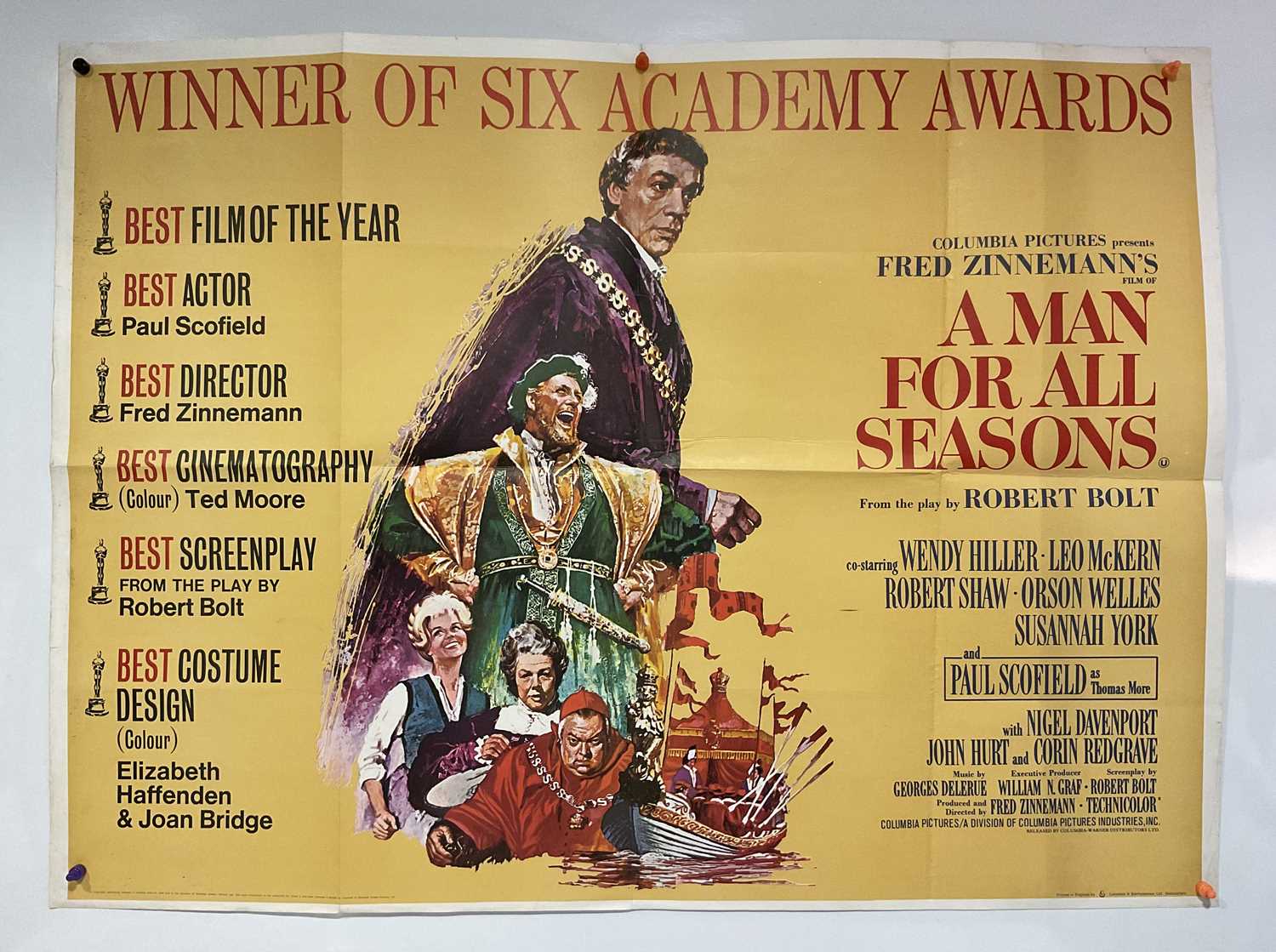 Lot 3 - A MAN FOR ALL SEASONS (1966) Review style UK...