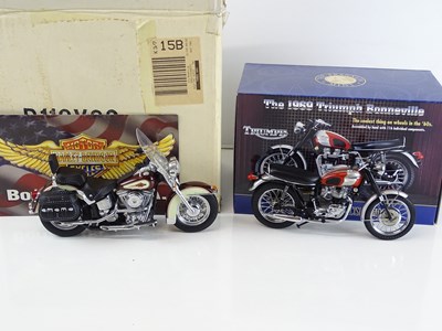 Lot 158 - A pair of 1:10 Scale motorbikes by FRANKLIN...