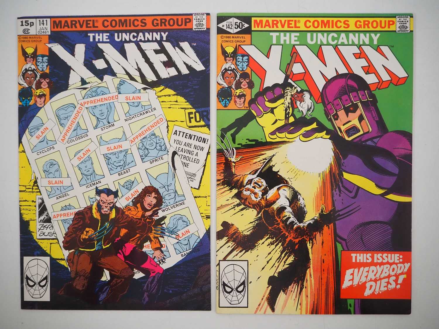 Lot 32 - UNCANNY X-MEN #141 & 142 (2 in Lot) - (1981 -...