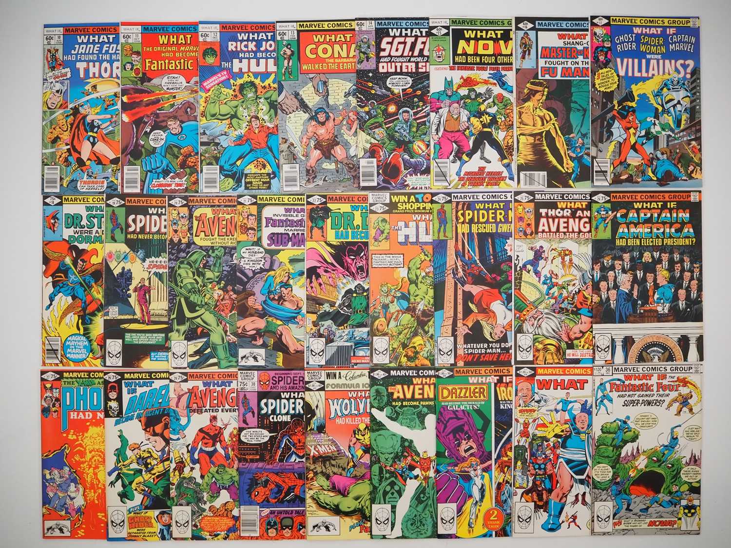Lot 45 - WHAT IF #10 to 34, 36 (26 in Lot) - (1978/1982...