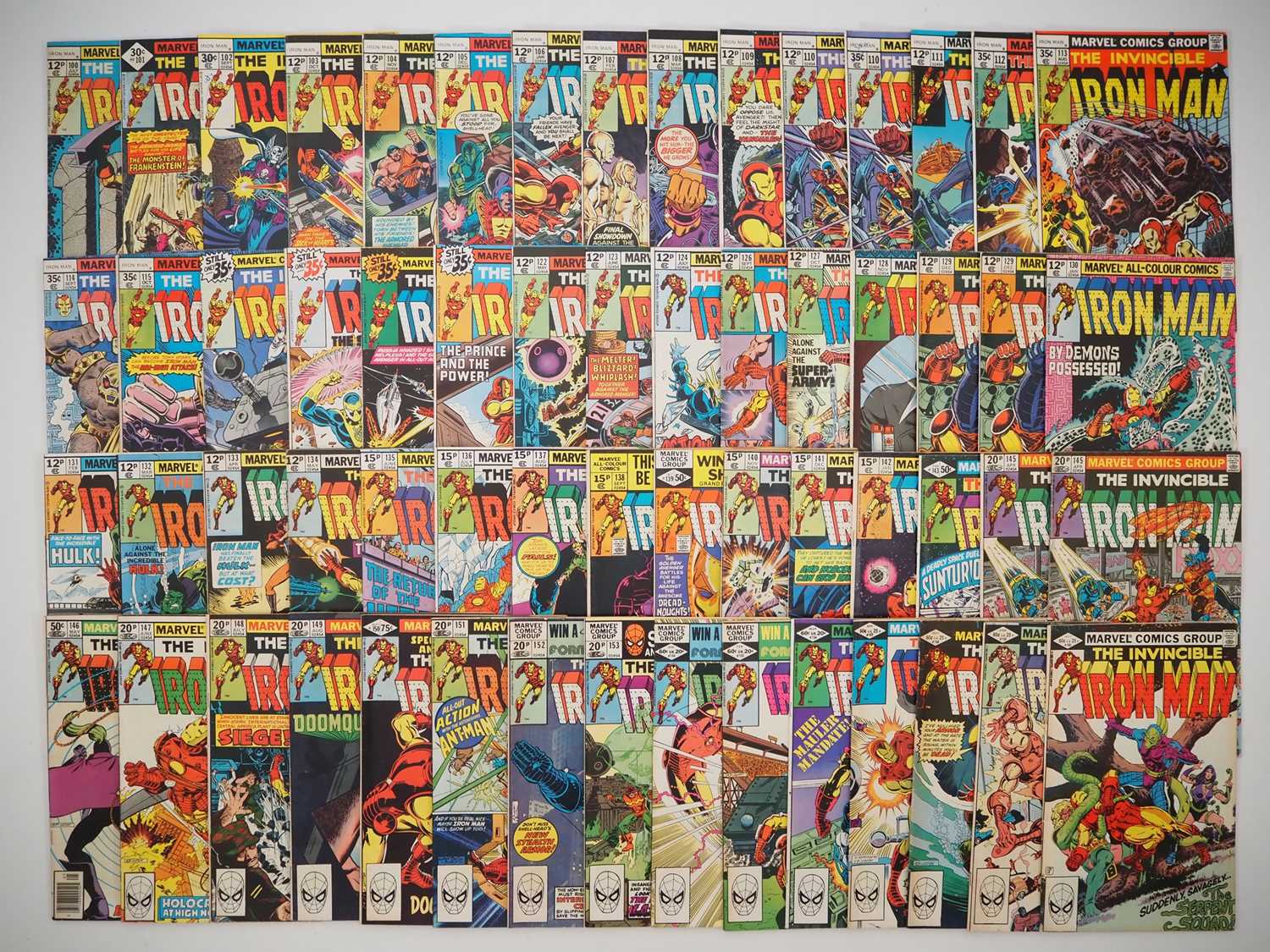 Lot 71 - IRON MAN #100-117, 119, 121-124, 126-143,...