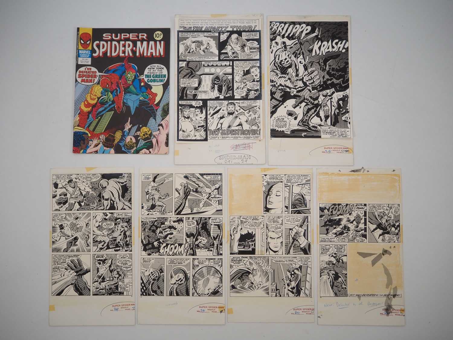 Lot 88 - SUPER SPIDER-MAN #291 COMIC & ACTUAL BLACK AND...