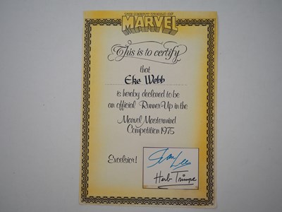 Lot 91 - 1975 MARVEL MASTERMIND CERTIFICATE - An annual...