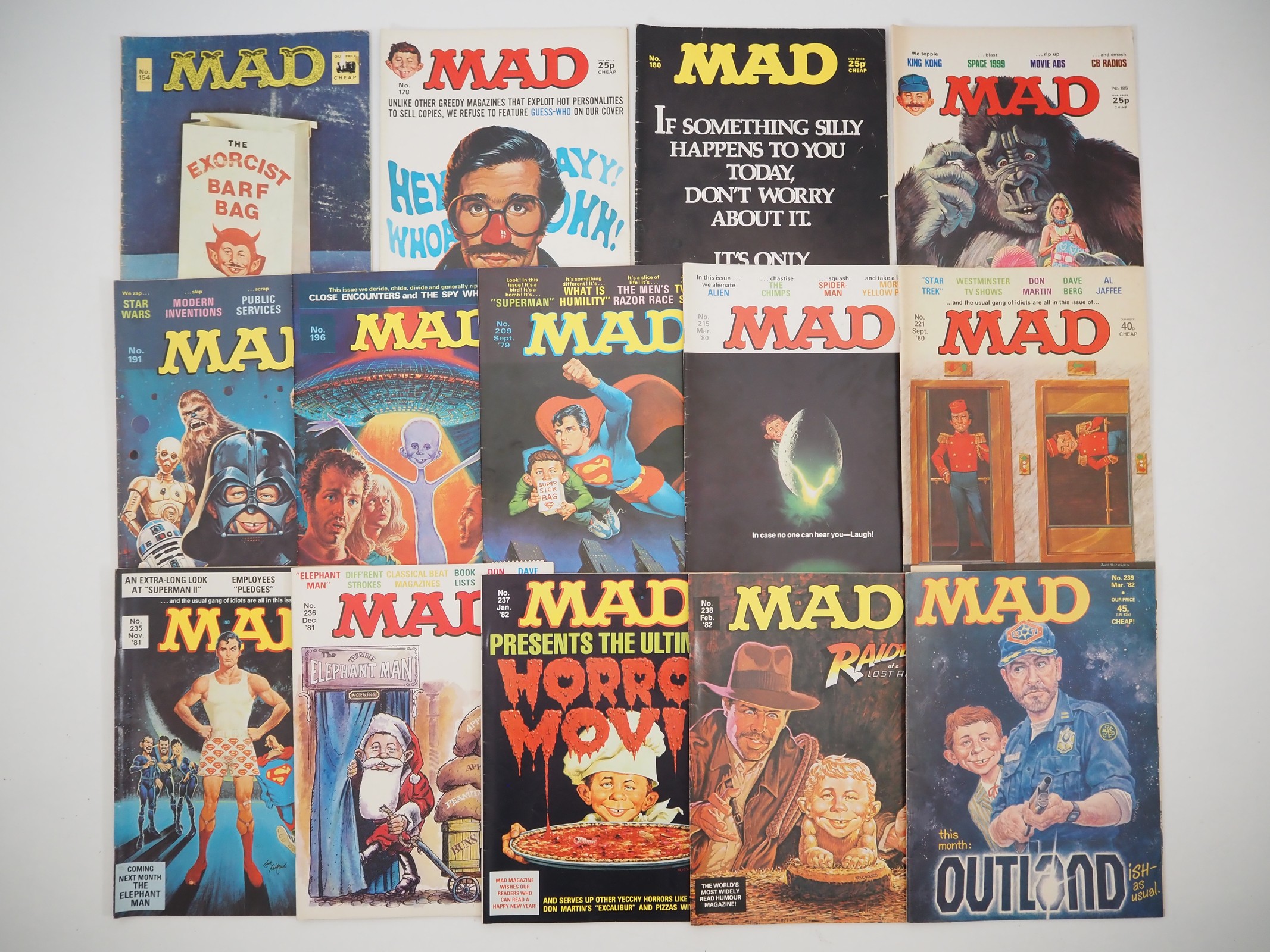 Lot 125 - MAD MAGAZINE #154, 178, 180, 185, 191, 196,