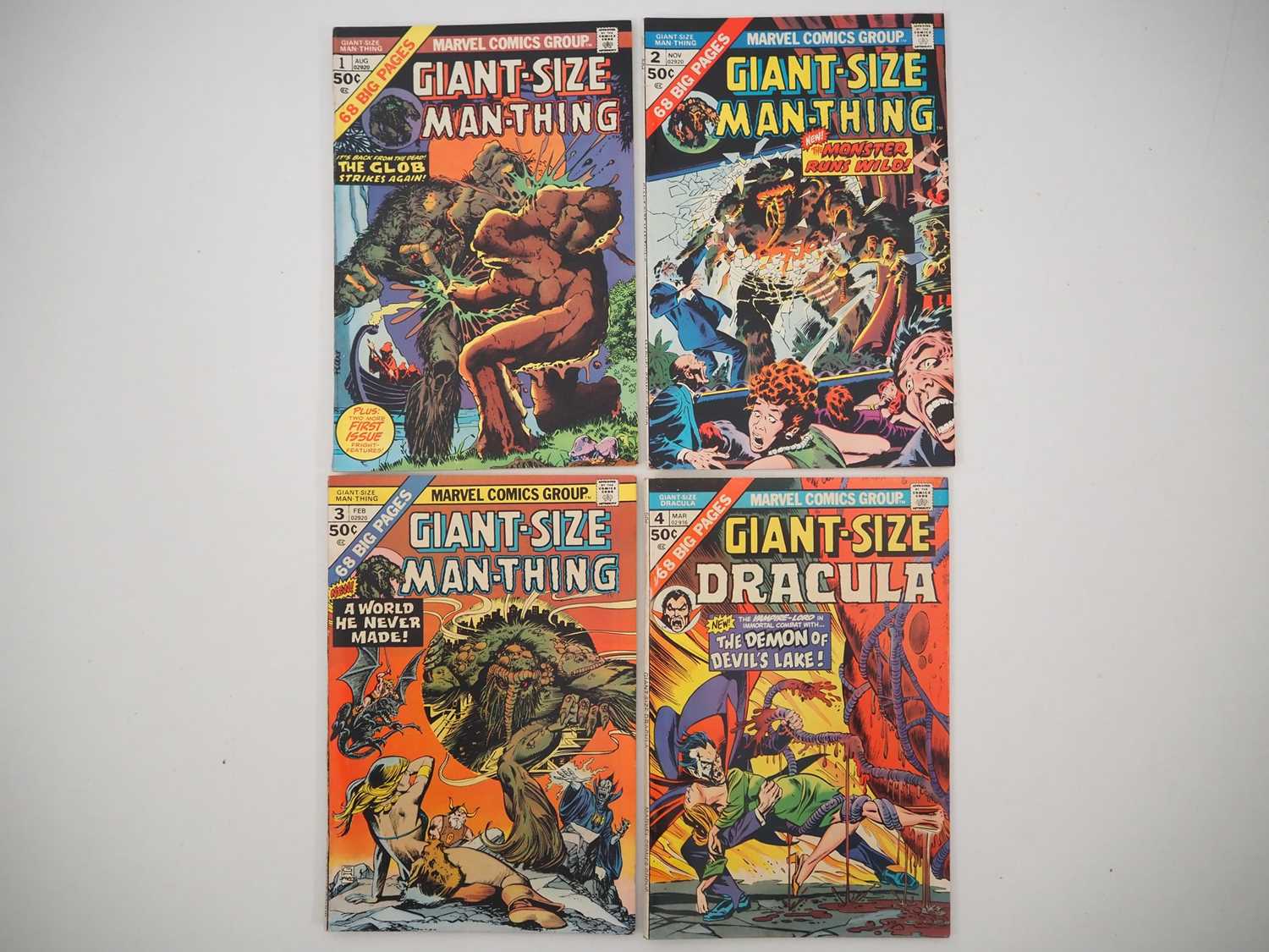 Lot 217 - GIANT-SIZE MAN THING #1, 2, 3 + GIANT-SIZE...