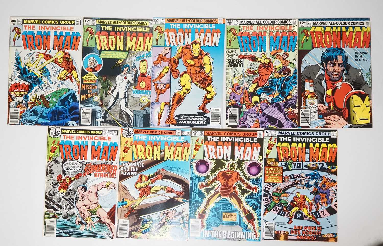 Lot 299 - IRON MAN #120 to 128 (9 in Lot) - (1979 -...