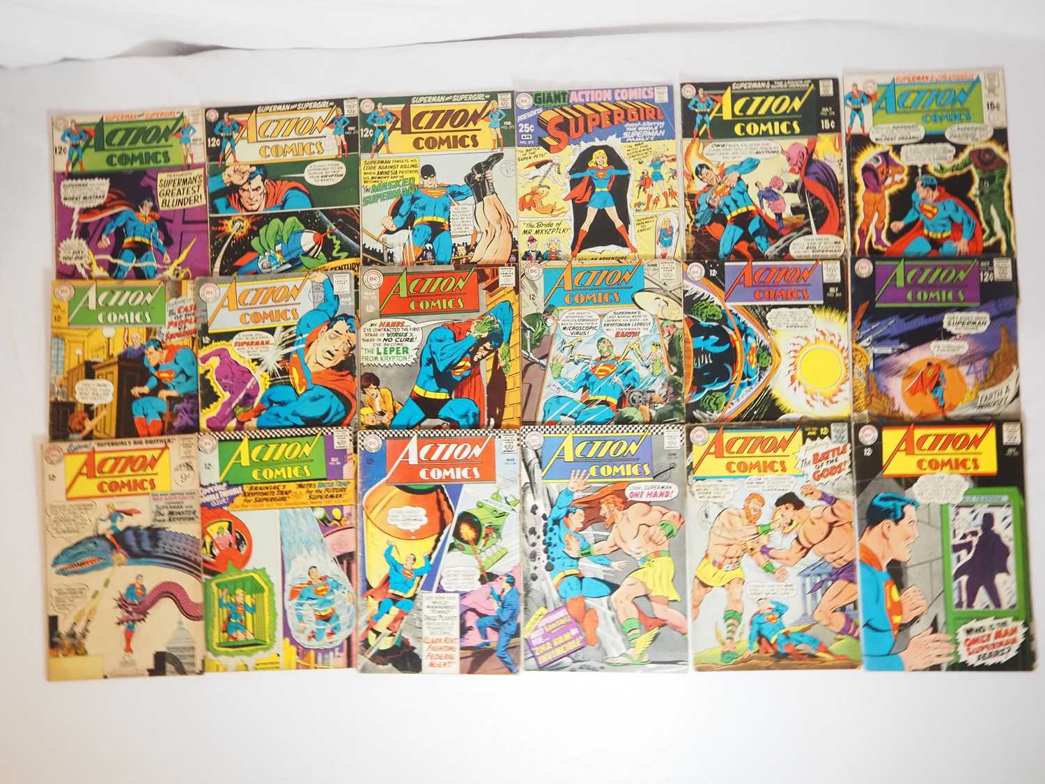 Lot 350 - ACTION COMICS #303, 339, 348, 351, 353, 355,...