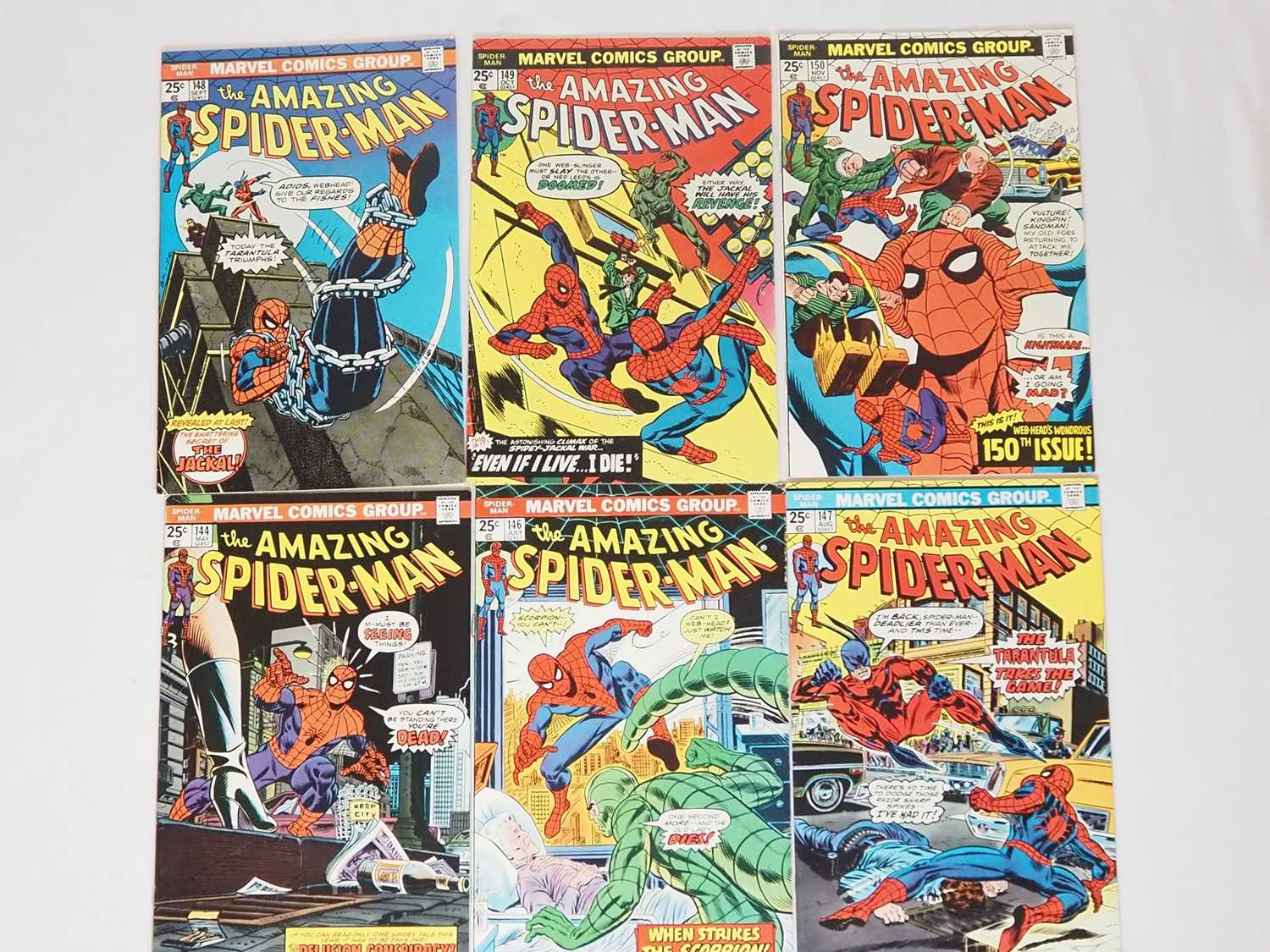 Lot 444 - AMAZING SPIDER-MAN #144, 146, 147, 148, 149,...