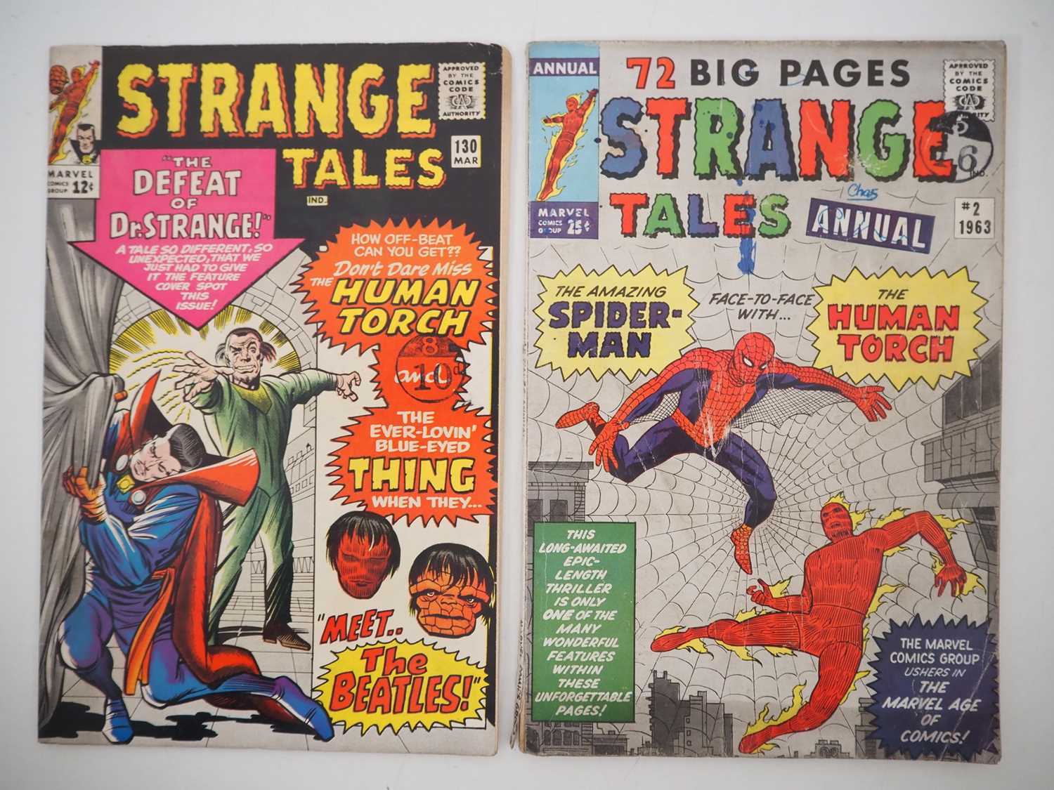 Lot 461 - STRANGE TALES #130 + STRANGE TALES ANNUAL #2...