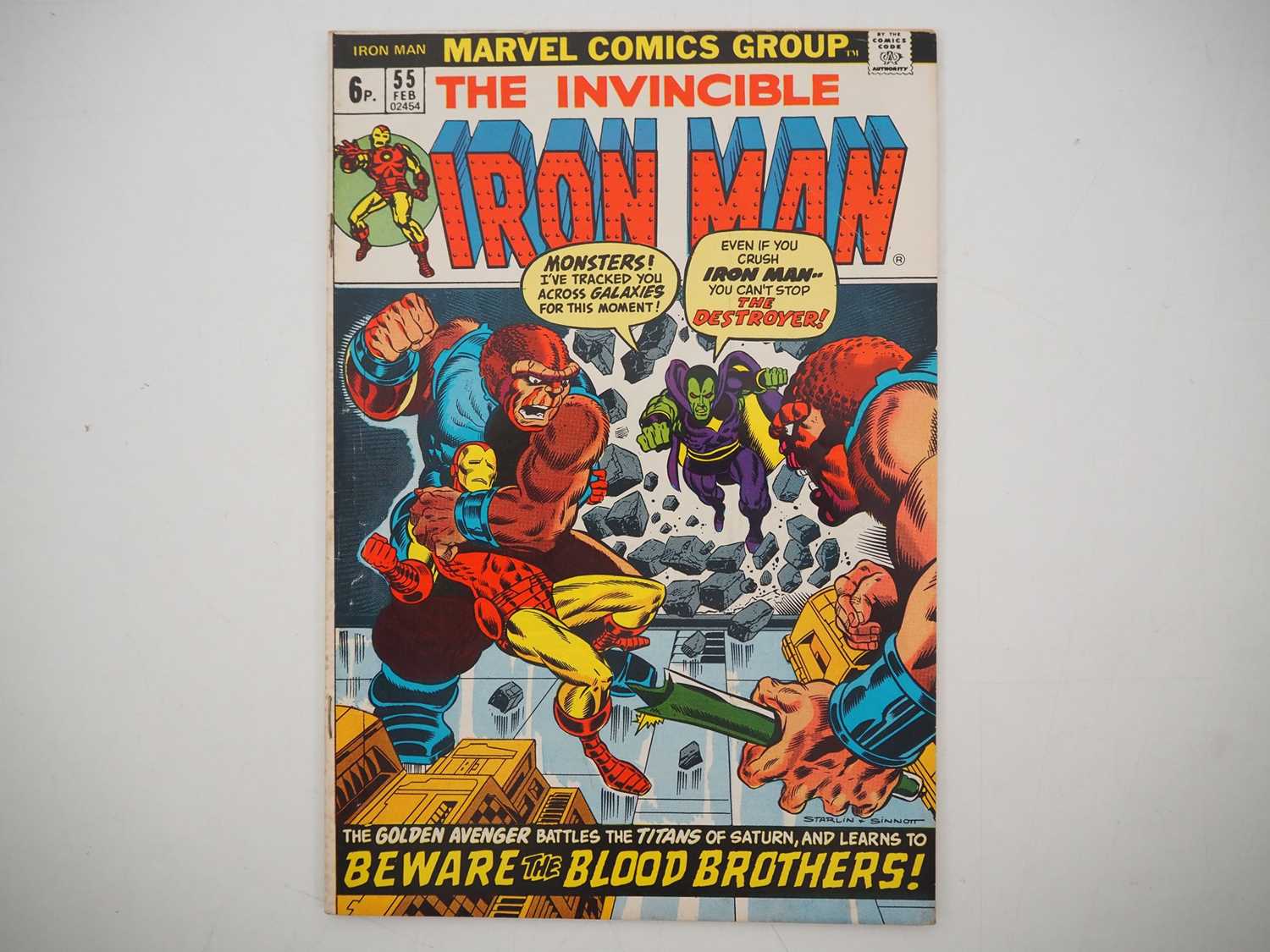 Lot 465 - IRON MAN #55 (1973 - MARVEL - UK Price...