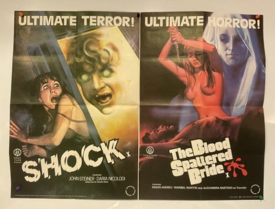 Lot 123 - A group of Horror film posters to include:...
